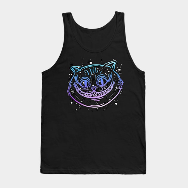 Smiley Cat constellation Tank Top by absolemstudio